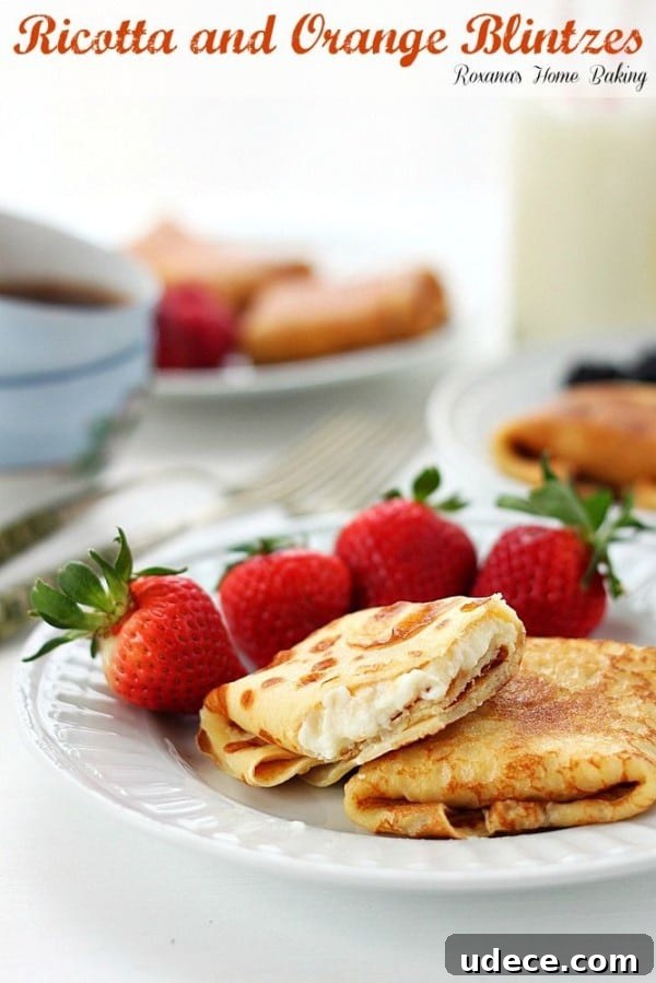 50 Zesty Citrus Desserts: Bright Recipes for Every Occasion 47 Ricotta and orange blintzes