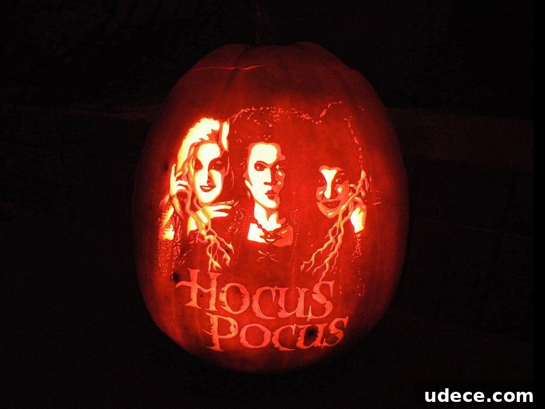 25+ Creative Pumpkin Carving Ideas for Halloween Decorations 17 Hocus Pocus Carved Pumpkin | 25+ Creative Carved Pumpkins