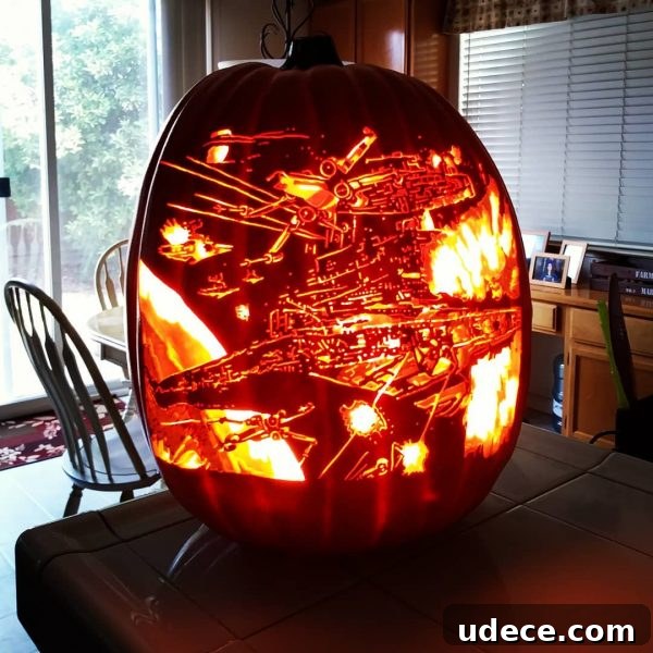 25+ Creative Pumpkin Carving Ideas for Halloween Decorations 3 Star Wars Carved Pumpkin | 25+ Creative Carved Pumpkins