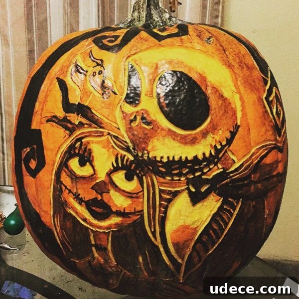 25+ Creative Pumpkin Carving Ideas for Halloween Decorations 8 Nightmare Before Christmas Carved Pumpkin | 25+ Creative Carved Pumpkins