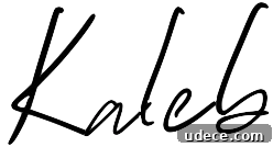 Handwritten name of Kaleb