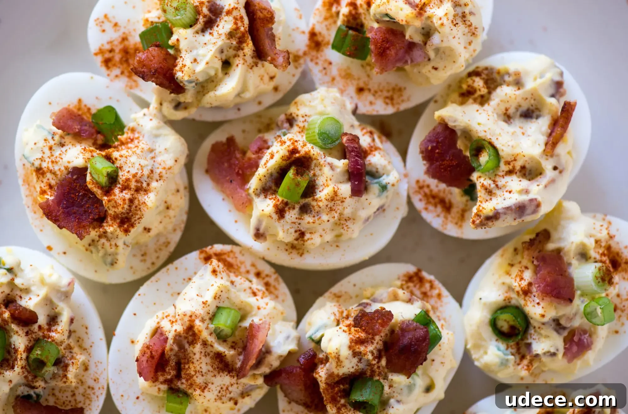 Smoky Bacon Deviled Eggs Recipe with Crispy Bacon Crumble 9 Smoky Bacon Deviled Eggs