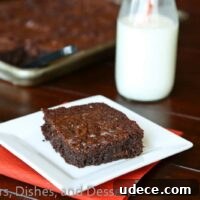 outrageous brownies on a plate