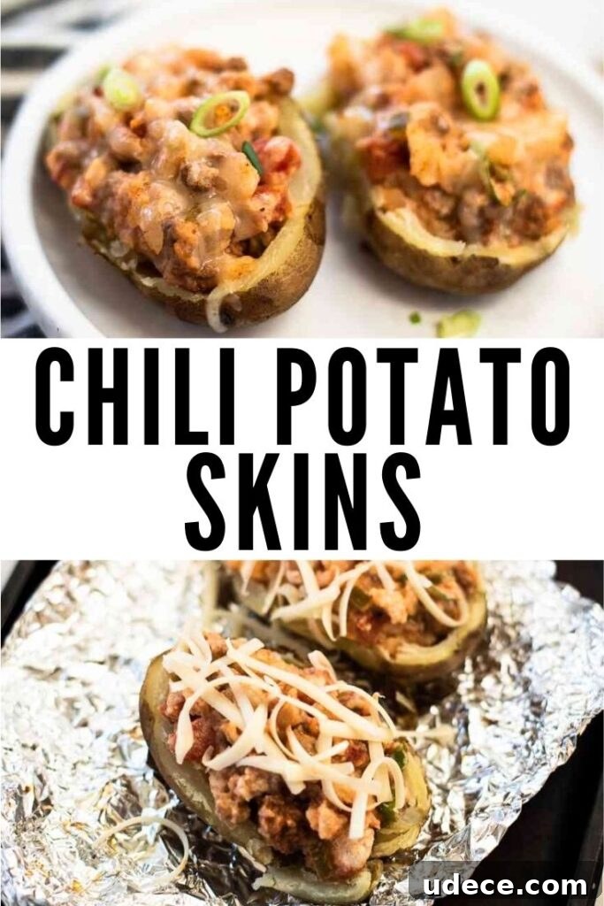 chili potato skins leftover chili ideas