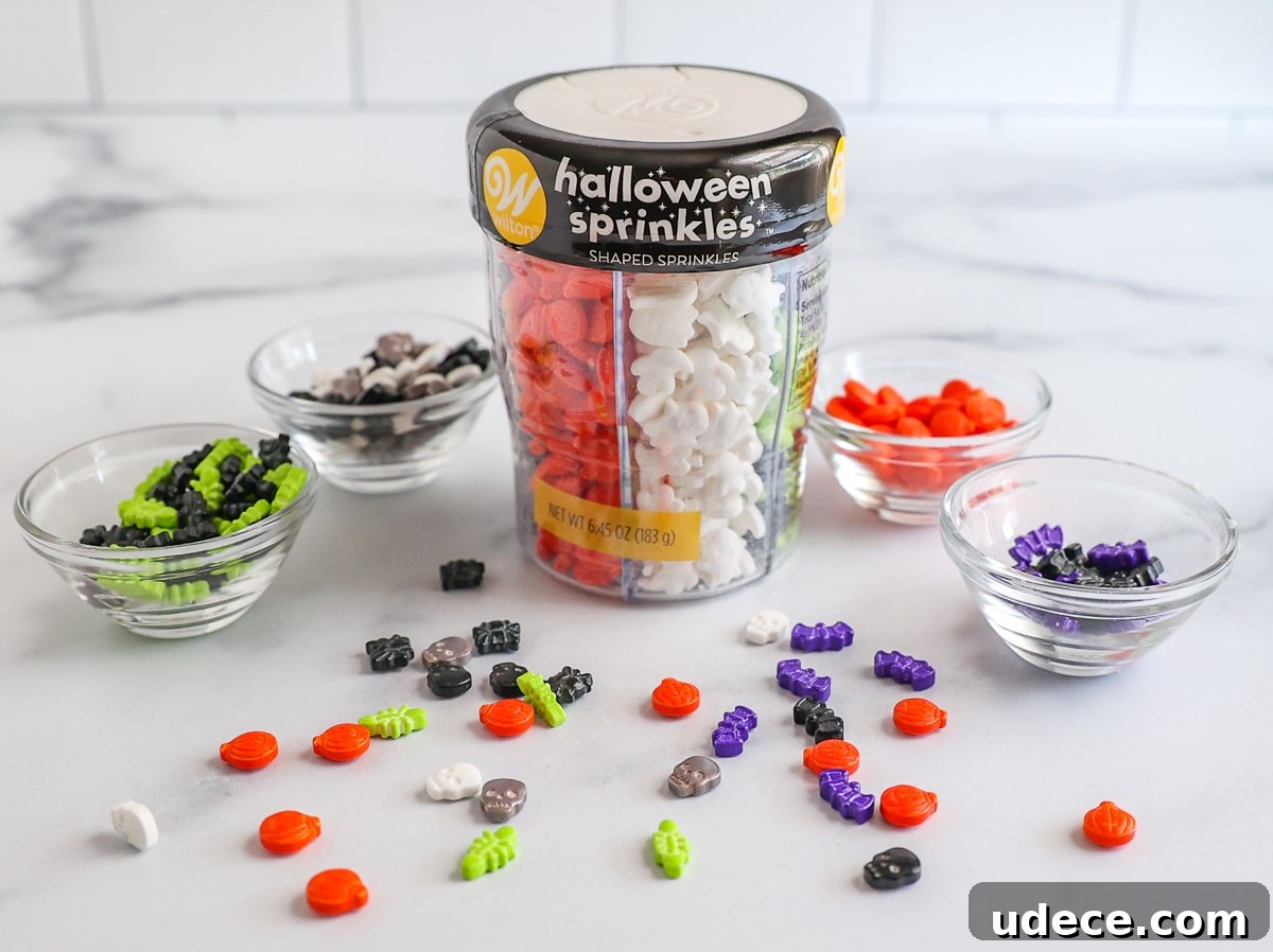 Graveyard Brownies: Spooky Halloween Dessert Recipe 12 Halloween themed sprinkles