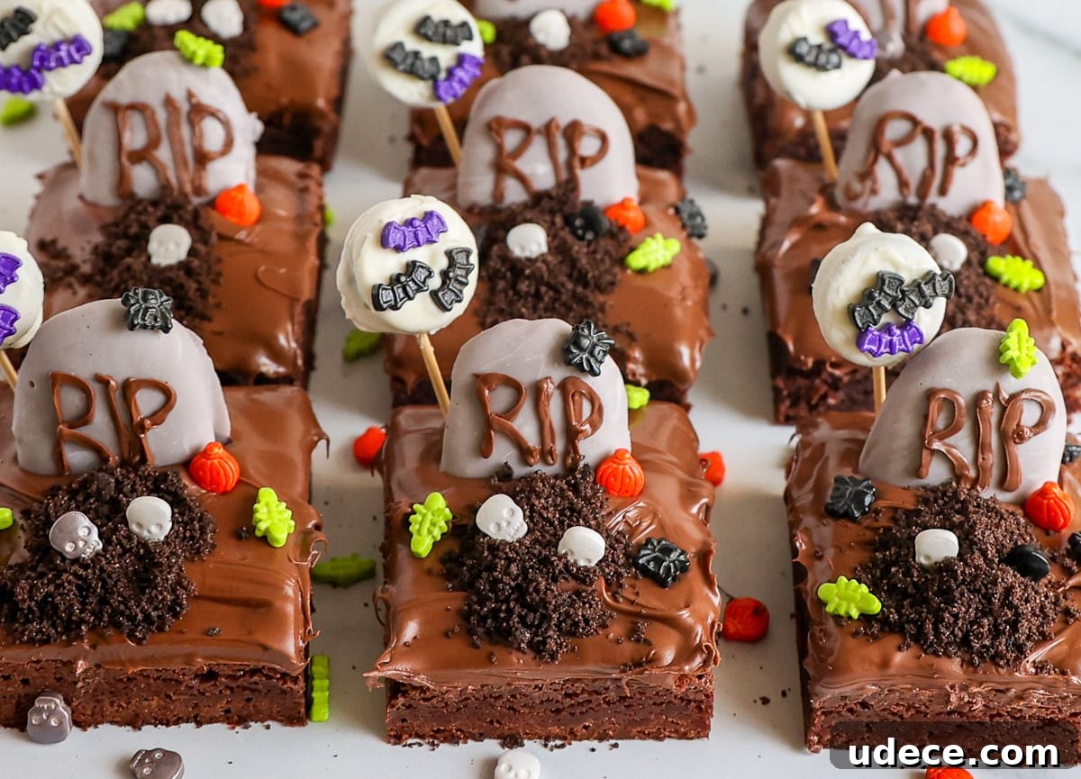 Graveyard Brownies: Spooky Halloween Dessert Recipe 18 A fun dessert for the kids: Graveyard Brownies