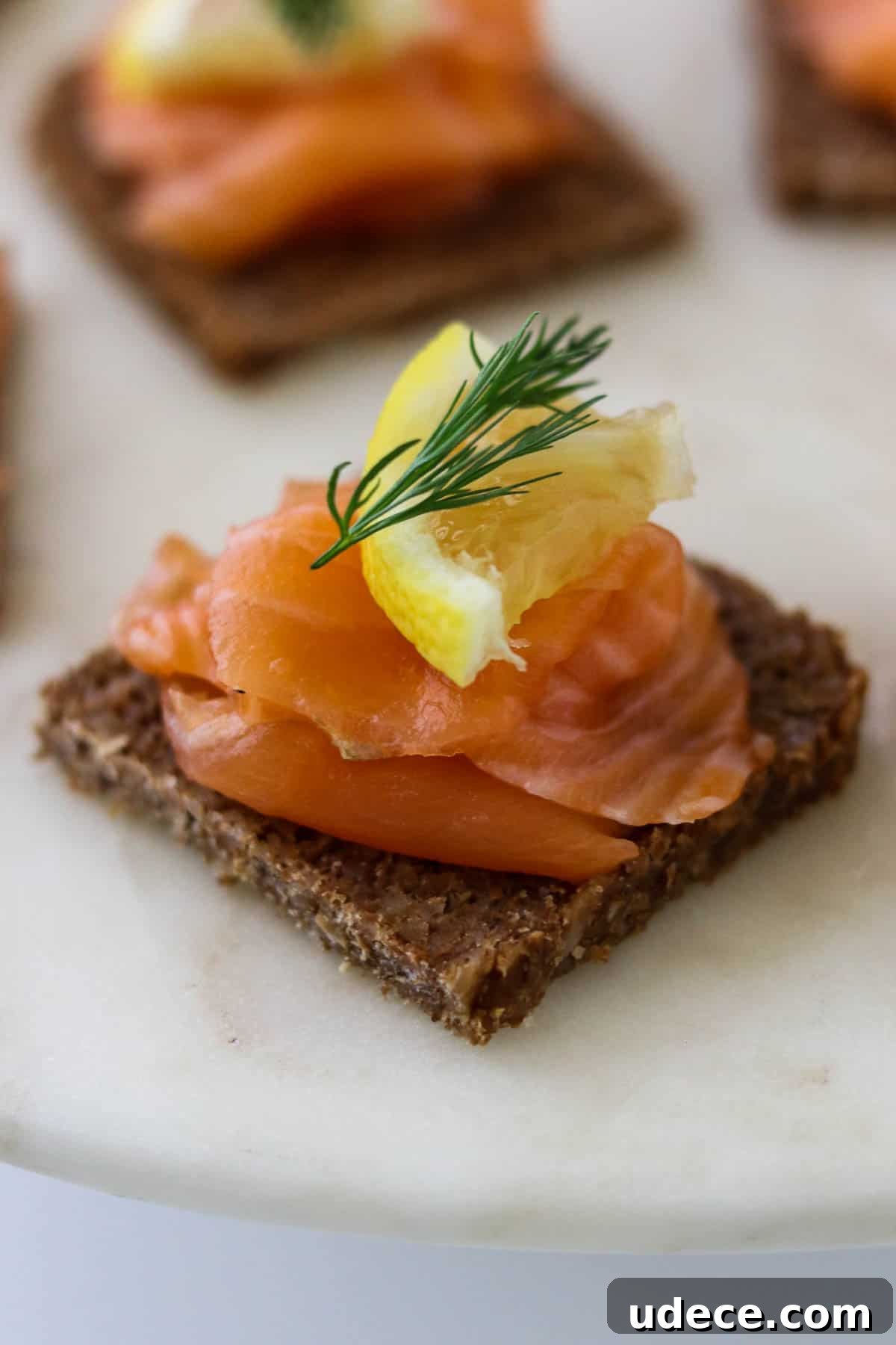 Homemade Gravlax: Simple Cured Salmon with Dill and Citrus 14 Gravlax (cured salmon) on rye bread with lemon and dill.