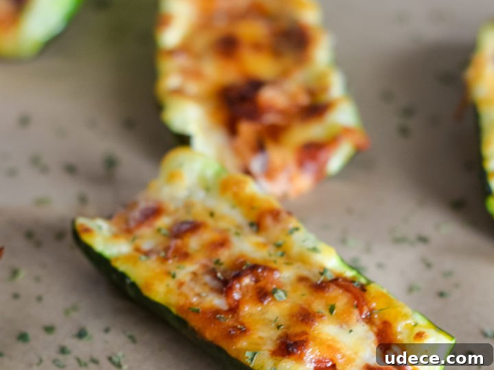 Image for Air Fryer Zucchini Pizza Boats (Ninja Foodi)