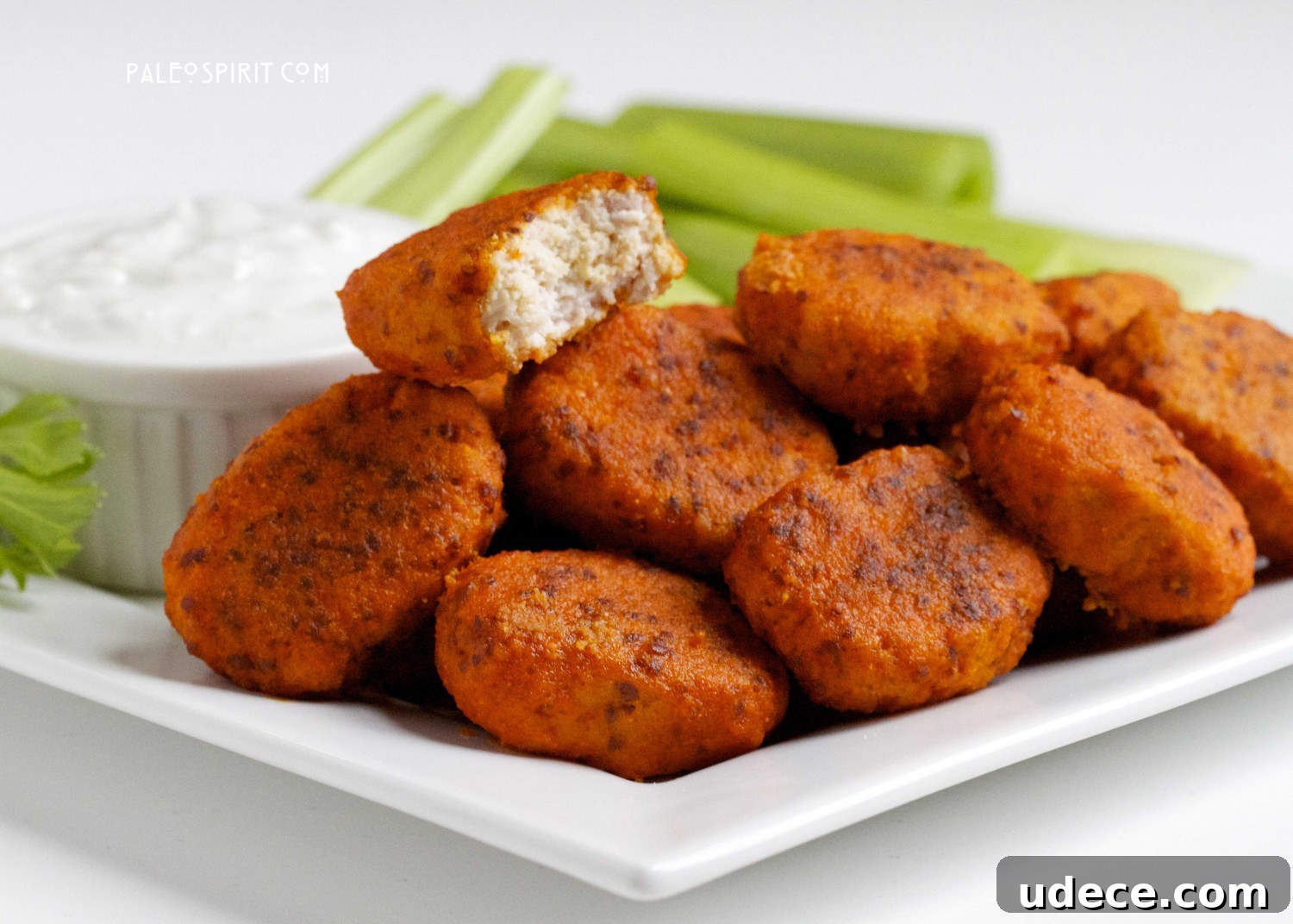Paleo Buffalo Chicken Nuggets Recipe — Crispy & Low-Carb 2 Paleo Buffalo Chicken Nuggets: PaleoSpirit.com