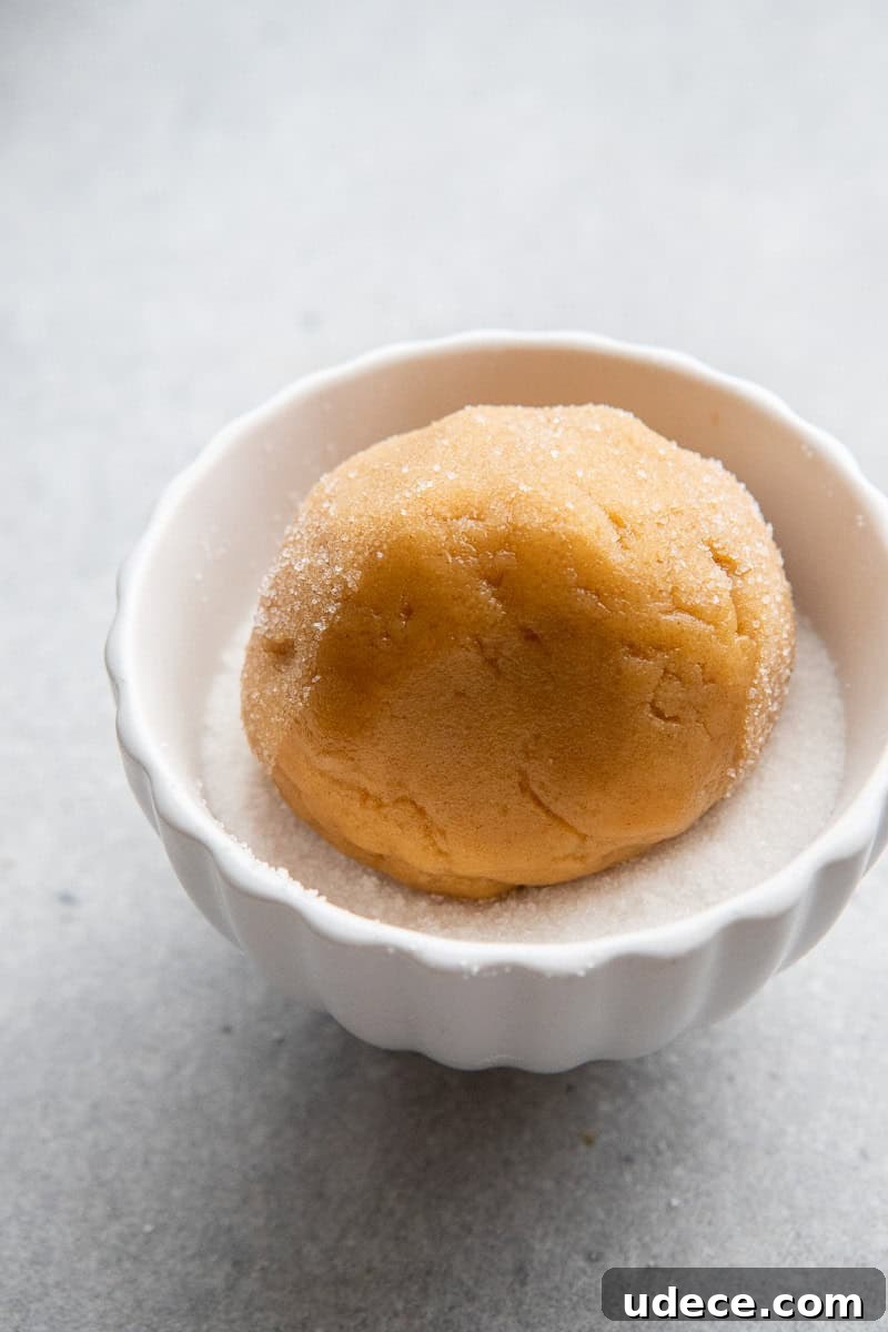 Peanut butter cookie dough in a bowl