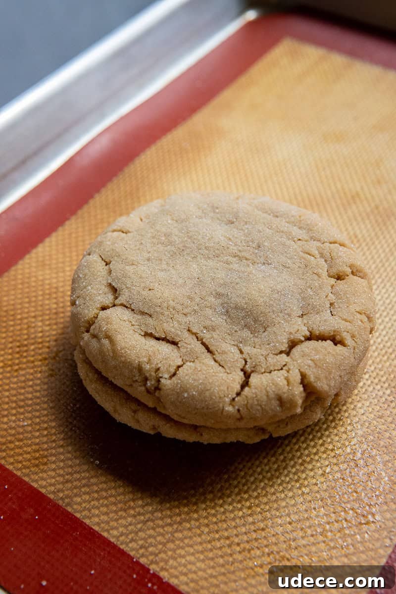 Baked peanut butter cookies