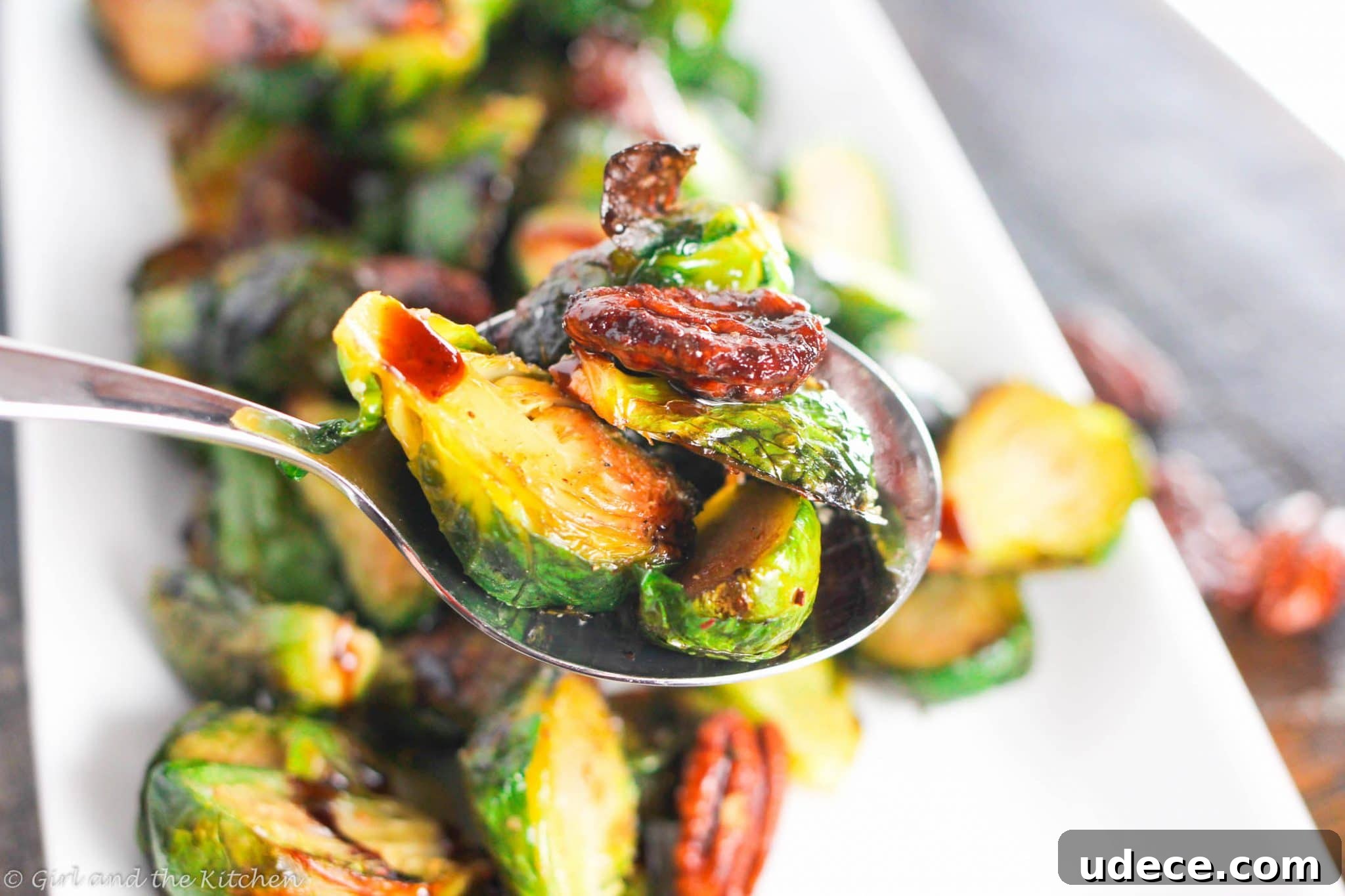 Vegan Balsamic Glazed Oven Roasted Brussels Sprouts