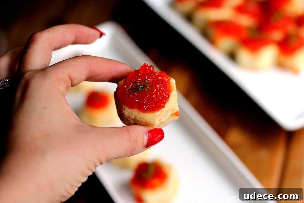Caviar Canapes from the Girl and the Kitchen