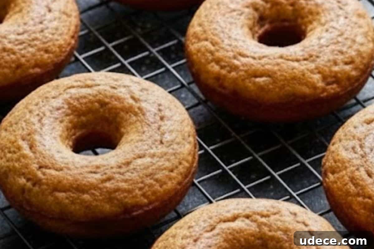Baked Banana Donuts Recipe — Moist Homemade Banana Bread Donuts 8 Bake for 10 to 12 minutes, or until the donuts are puffed