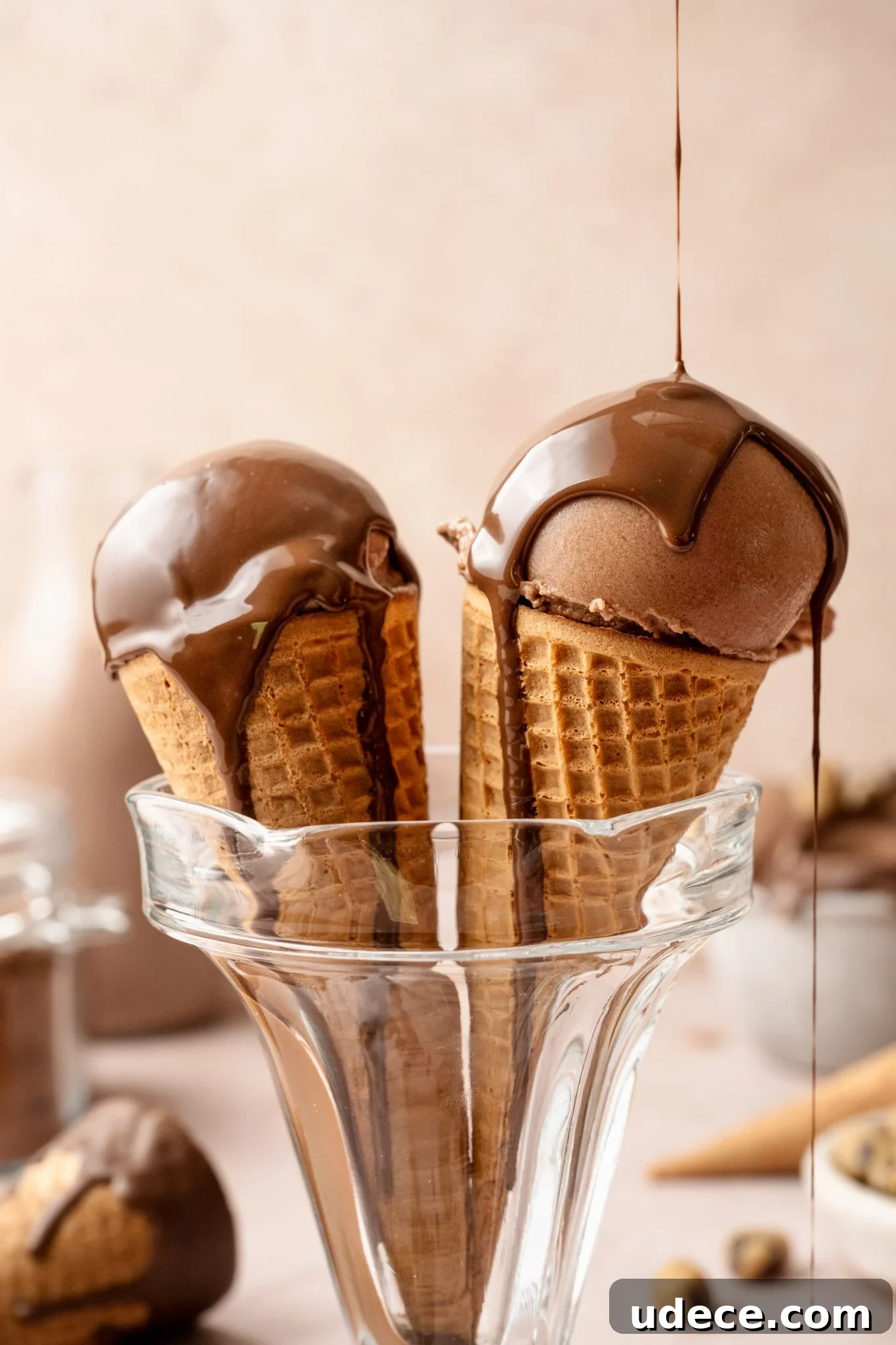 Rich Chocolate Ice Cream Recipe for Ninja Creami Machines 2 Classic chocolate ice cream in a bowl