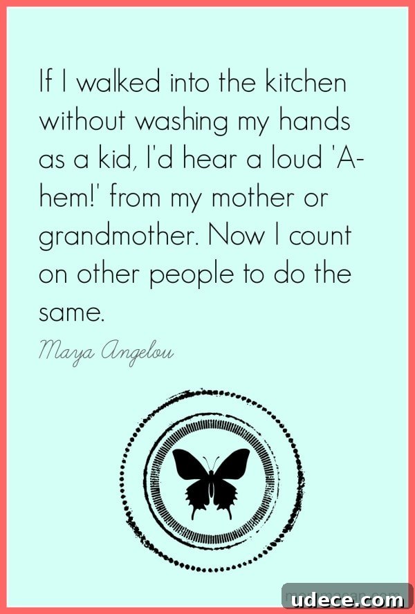 Momma Olympics: Heart & Home Kitchen Challenges 3 Wash Your Hands - Maya Angelou