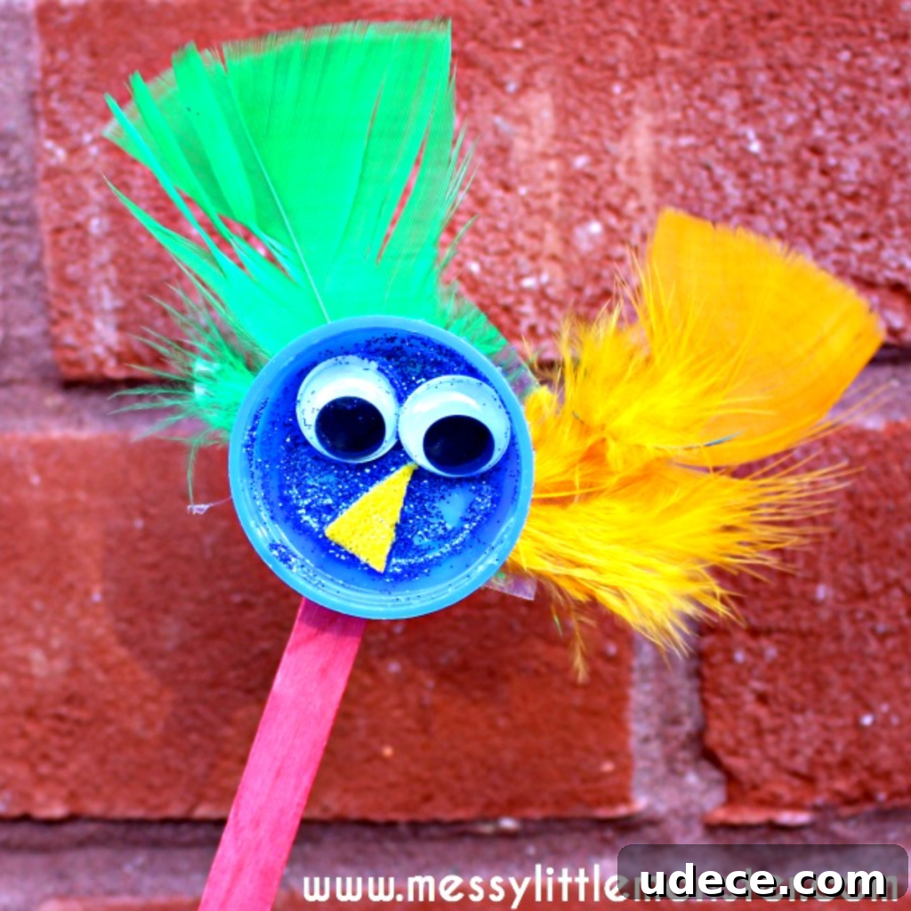 15 Creative Bottle Cap Crafts You Can Make Today 15 BIRD PUPPET CRAFT