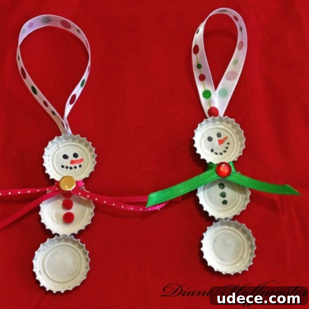 15 Creative Bottle Cap Crafts You Can Make Today 3 Bottle Cap Snowman