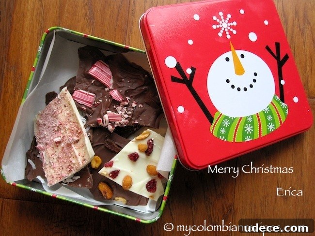 Christmas Chocolate Bark Recipe: Festive Homemade Candy Gift 3 Chocolate Bark
