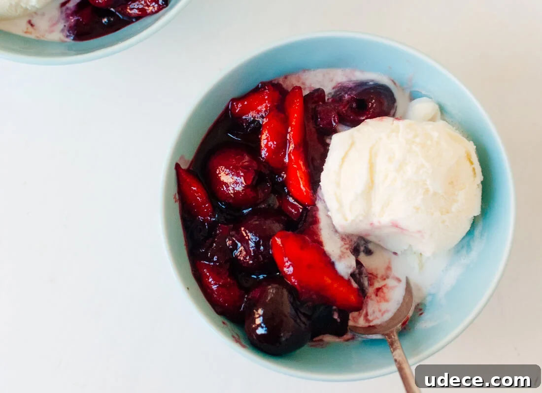 Balsamic Stone Fruit Sundae