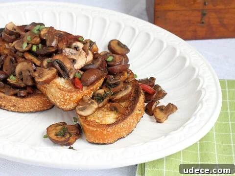 Image for Easy Tuscan Mushroom Bruschetta Recipe