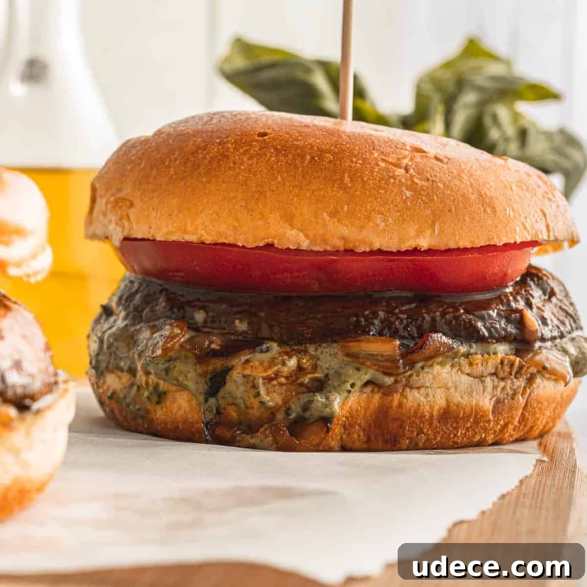 Image for Vegan Portobello Burger with Pesto Mayonnaise