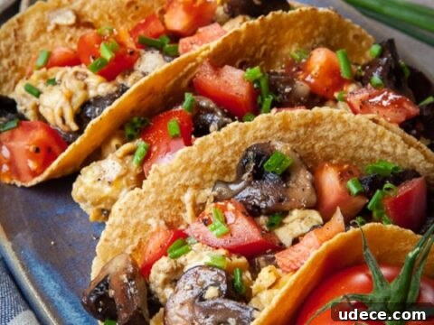 Image for Vegetarian Breakfast Tacos (with mushrooms and eggs)