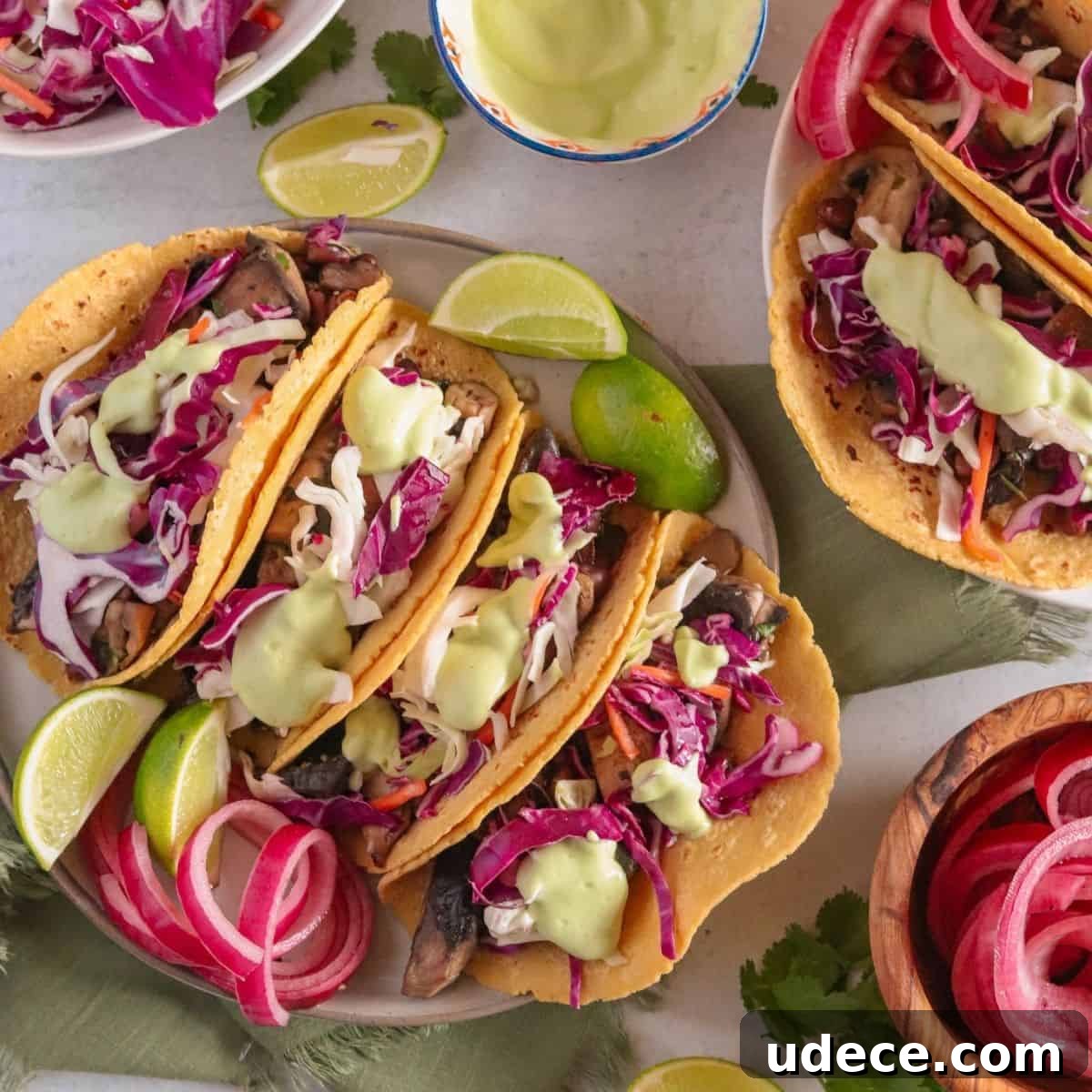 Image for Vegan Portobello Mushroom Tacos with Avocado Crema