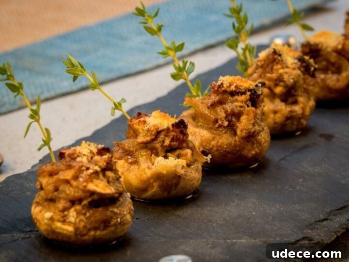 Image for Crispy Button Mushrooms with Herbs & Melted Cheese