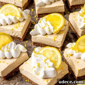 No Bake Lemon Cheesecake Bars - Olivia Adriance