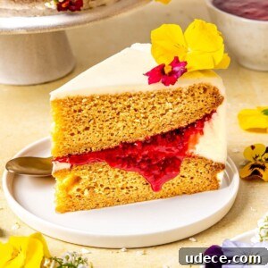 Gluten-Free Dairy-Free Vanilla Cake with Raspberries - Olivia Adriance