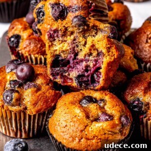 Protein Blueberry Muffins - Olivia Adriance