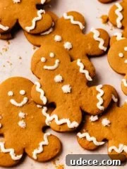 Gingerbread men with piped buttercream details