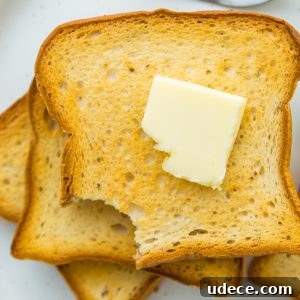 Toast on a plate