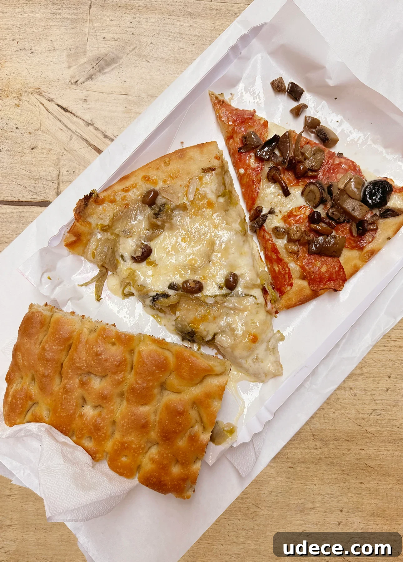 Focaccia sold as "pizza" slices