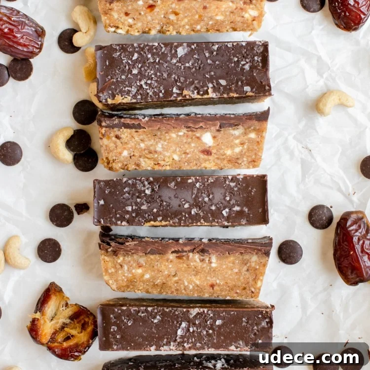 homemade protein bars on parchment paper