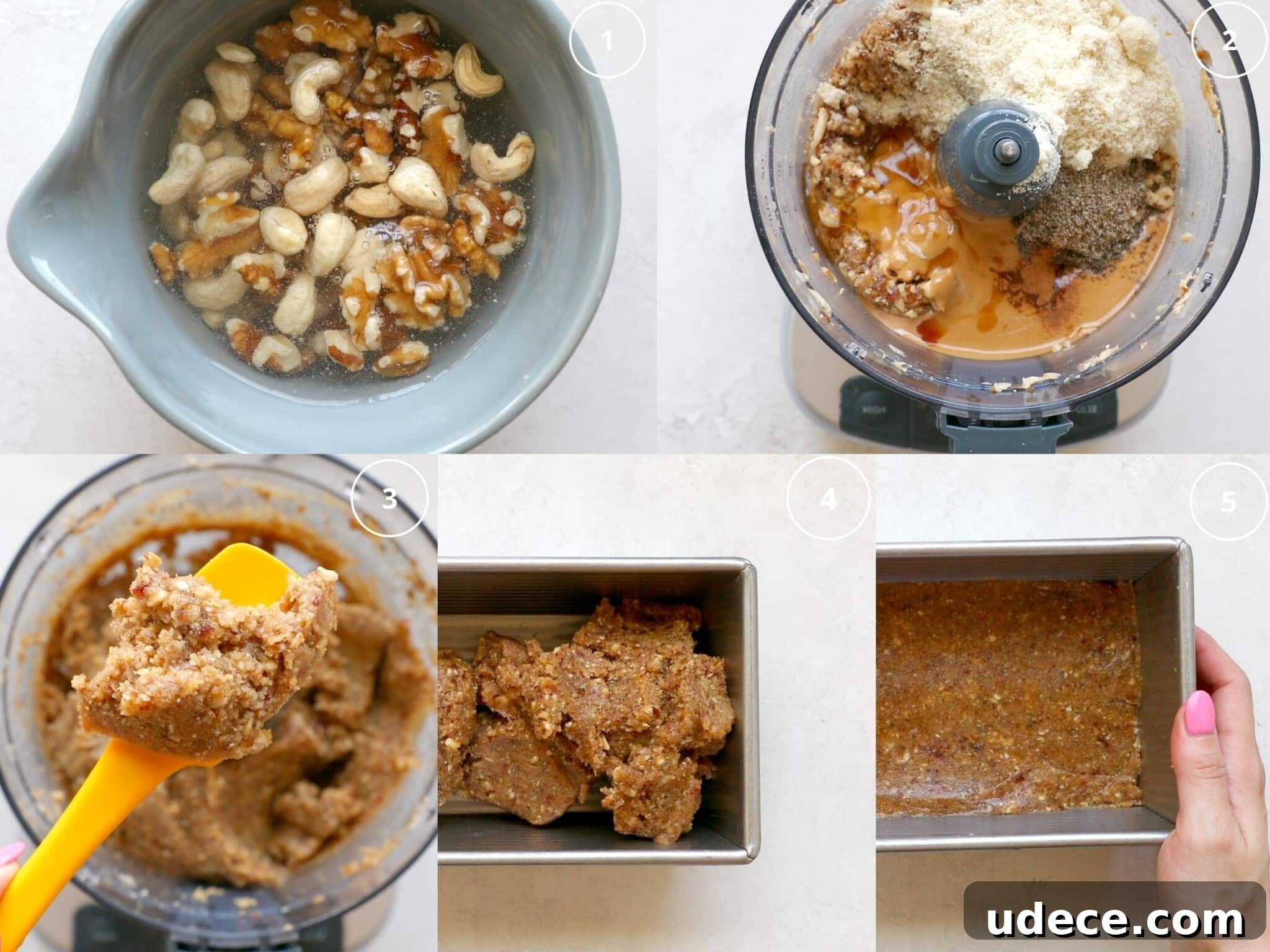 step by step directions making protein bars