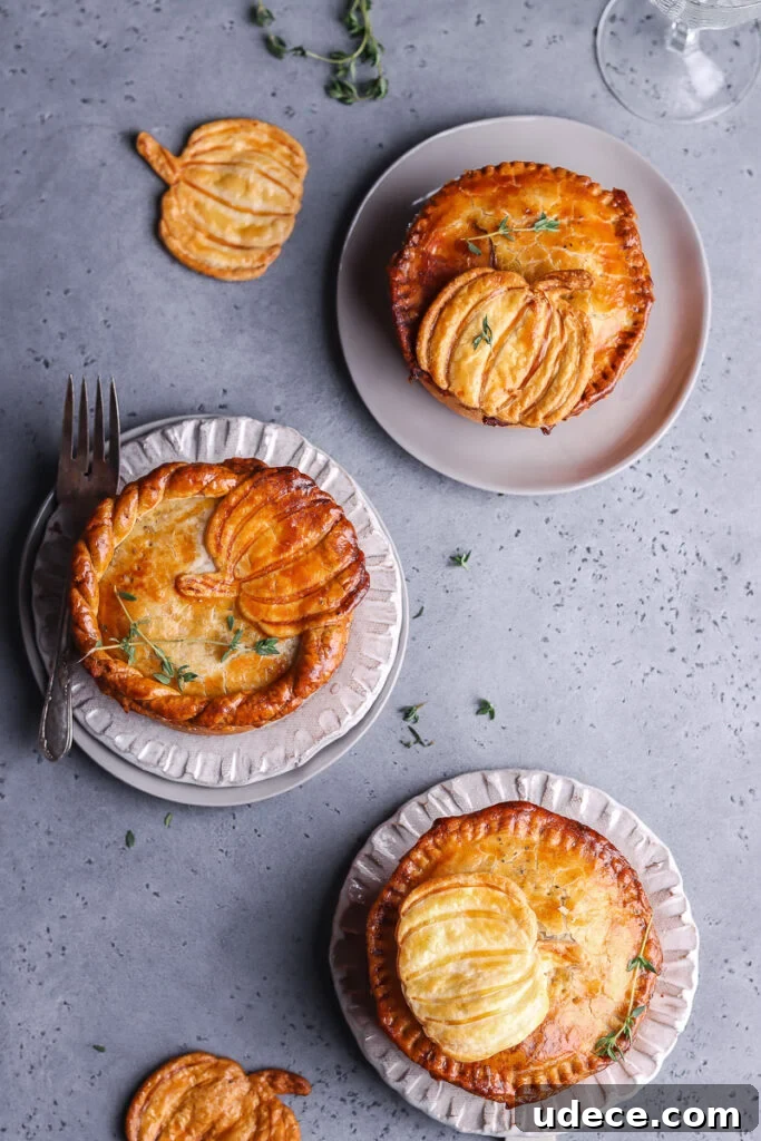 turkey pot pie served