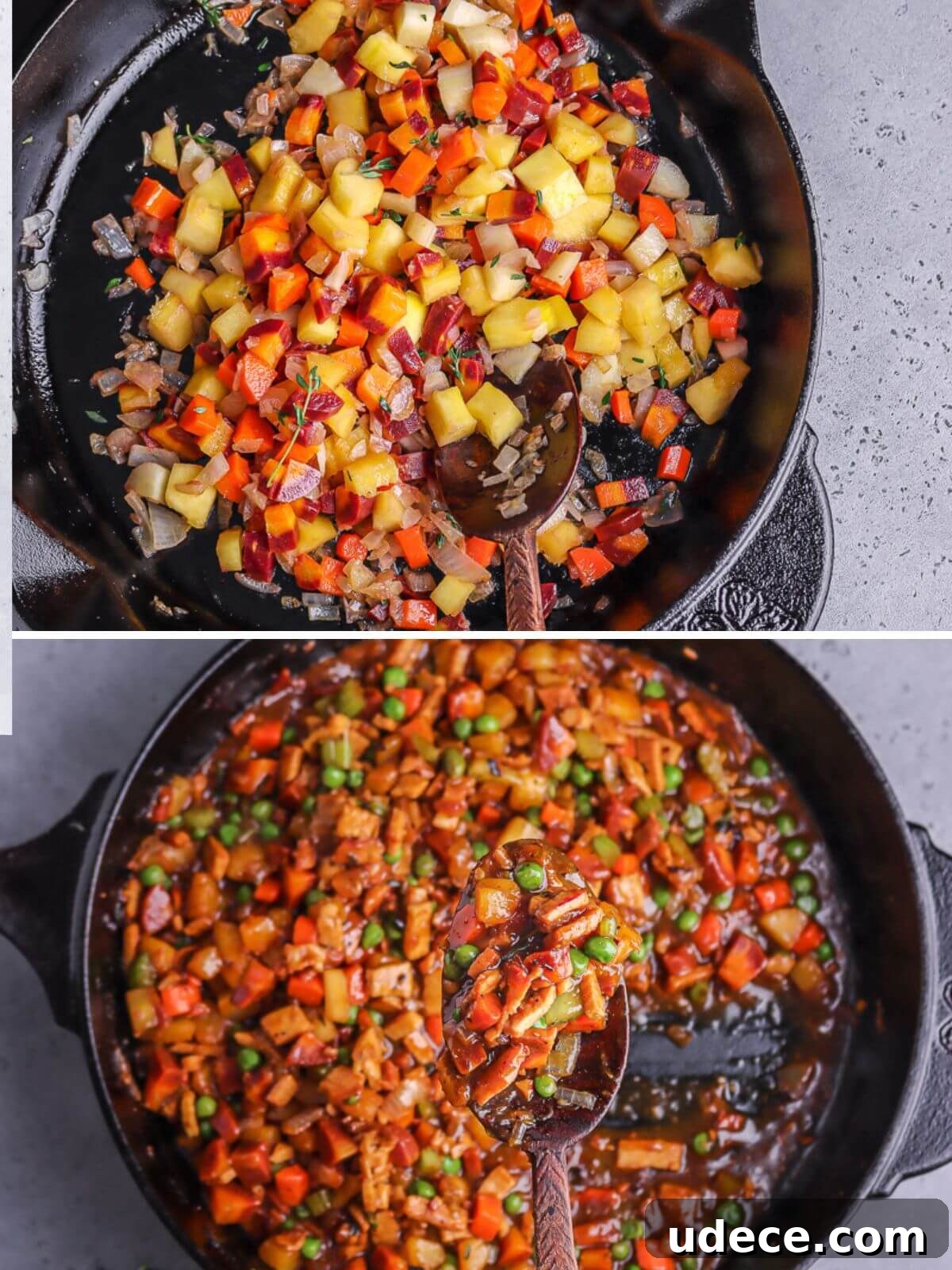 cooked vegetables on a pan