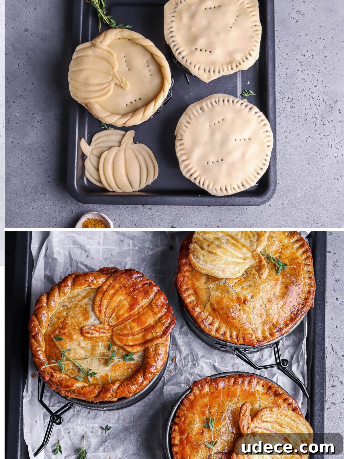 cooked mini turkey pies.