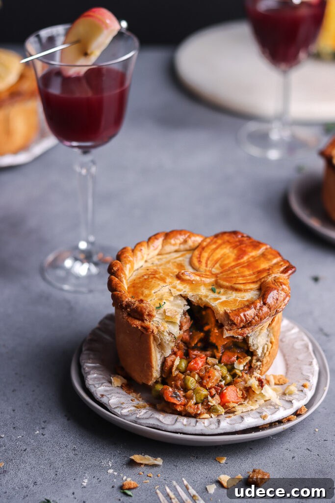 turkey pot pie close up