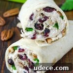 Chicken, Cranberry, Pecan Salad Wraps - Featured Image