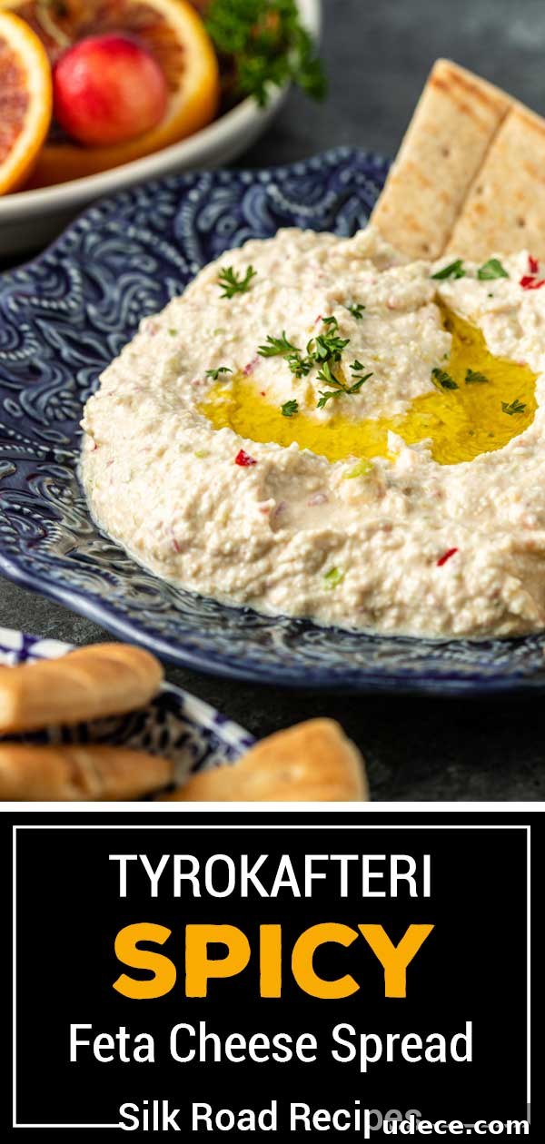 titled image (and shown): tyrokafteri spicy feta cheese spread
