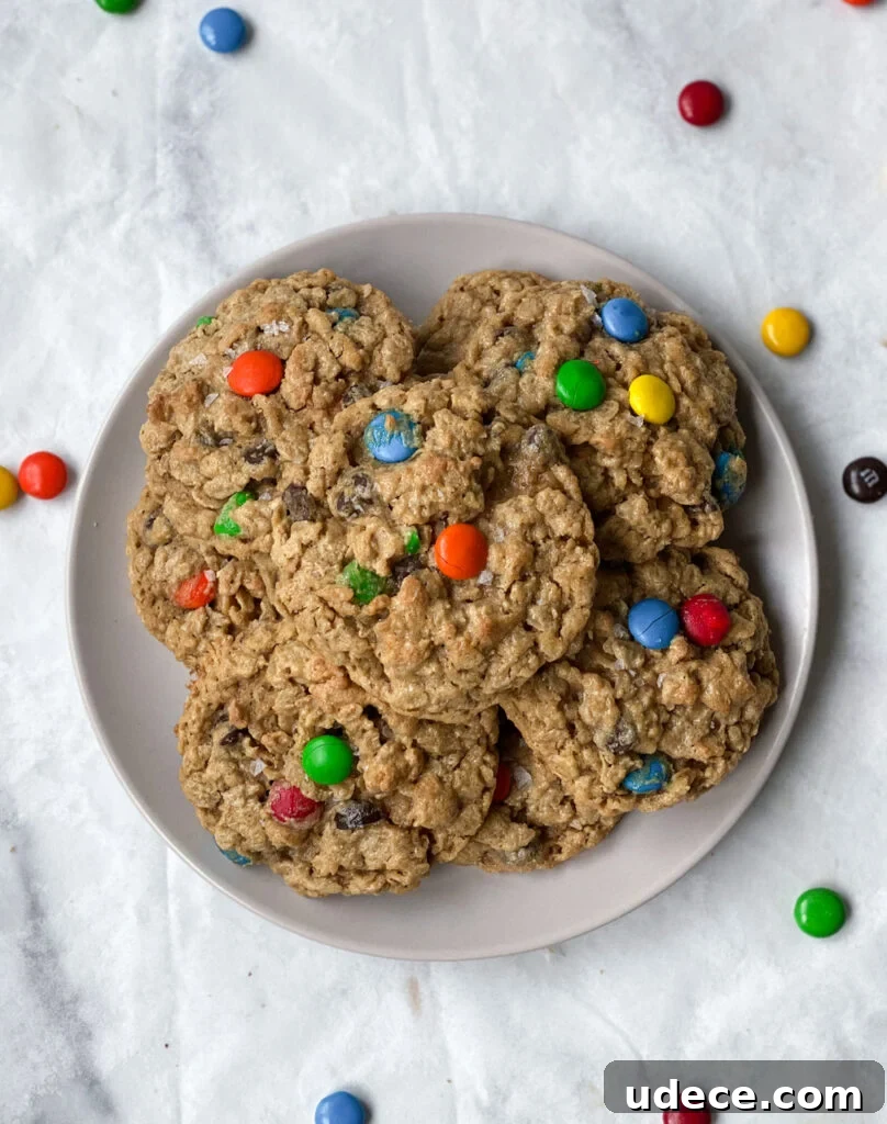 cookies layered on a plate